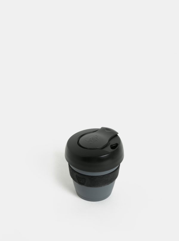 Čierno-sivý cestovný hrnček KeepCup Original Extra Small