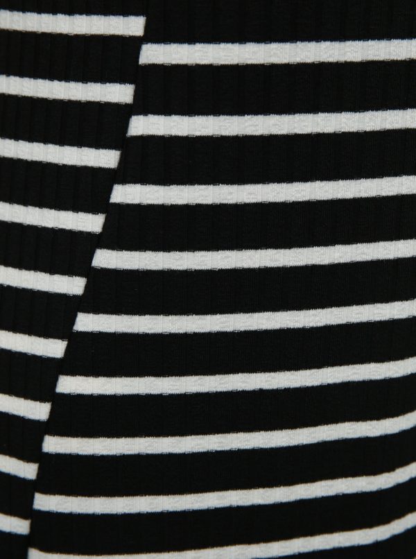 Bielo-čierne pruhované šaty s krátkym rukávom Dorothy Perkins Tall