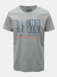 Sivé regular tričko s krátkym rukávom a potlačou Blend