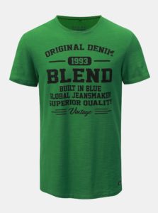 Zelené regular melírované tričko Blend