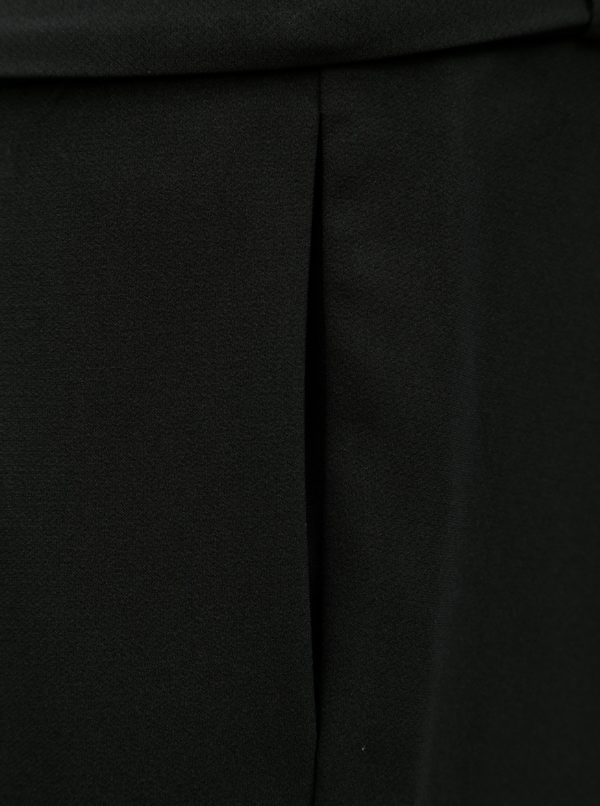 Čierne nohavice s vysokým pásom a zaväzovaním Zizzi