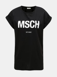 Čierne oversize tričko s potlačou Moss Copenhagen