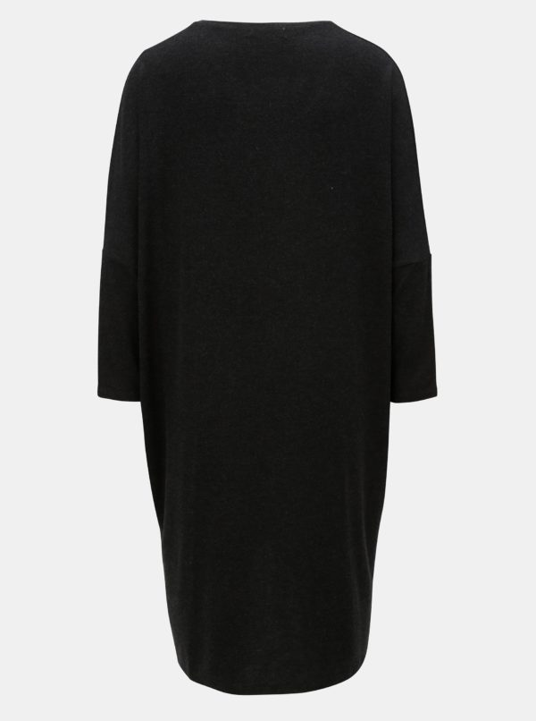 Čierne melírované one size šaty Moss Copenhagen