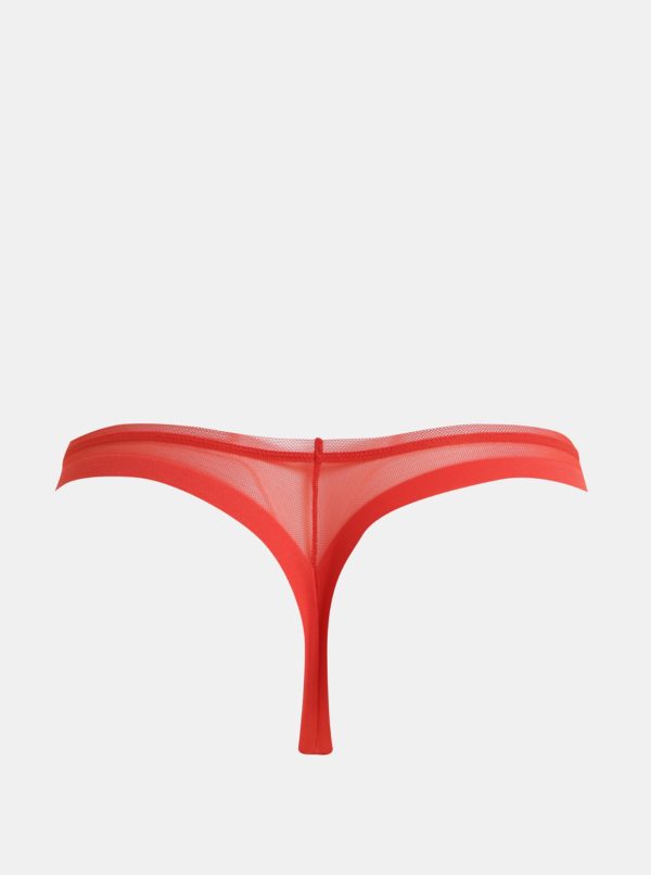 Červené tangá so sieťovanými detailmi Calvin Klein Underwear