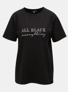 Čierne tričko s výšivkou MISSGUIDED