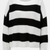 Bielo-čierny pruhovaný sveter ONLY Campos