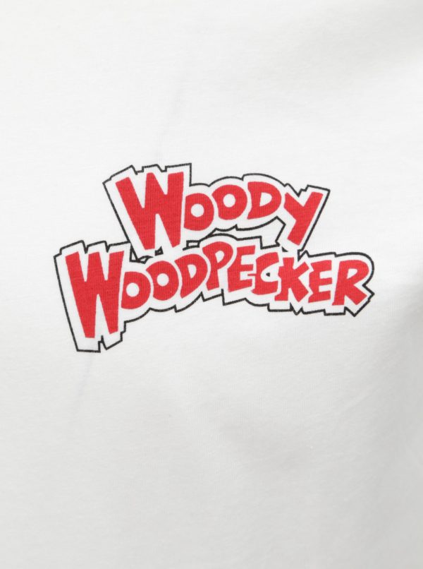 Biele tričko s potlačou na chrbte ONLY & SONS Woodpecker