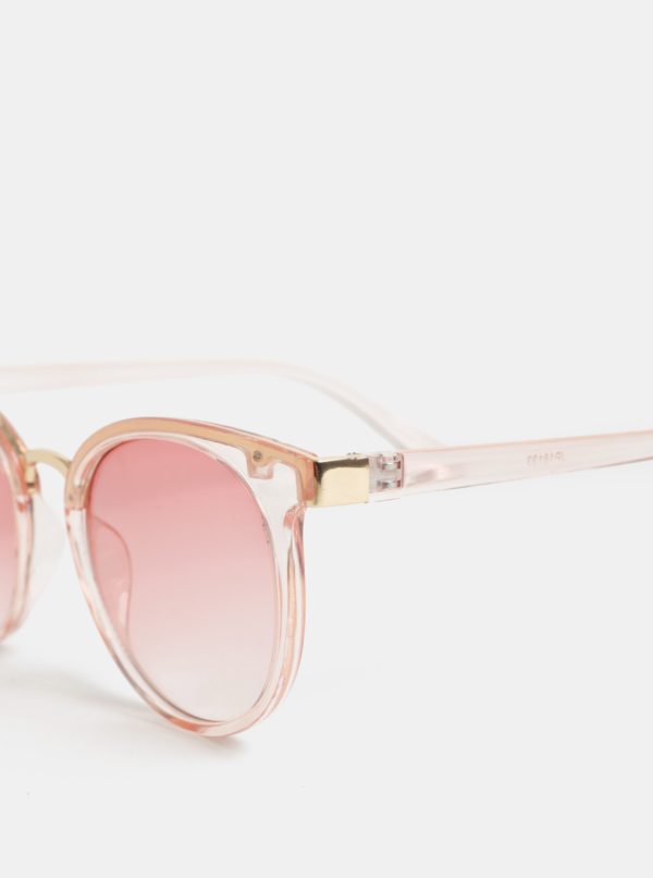 Ružové dámske transparentné slnečné okuliare Jeepers Peepers