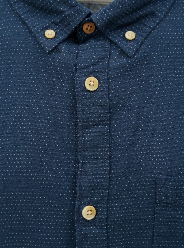 Modrá košeľa s náprsným vreckom Jack & Jones Portland