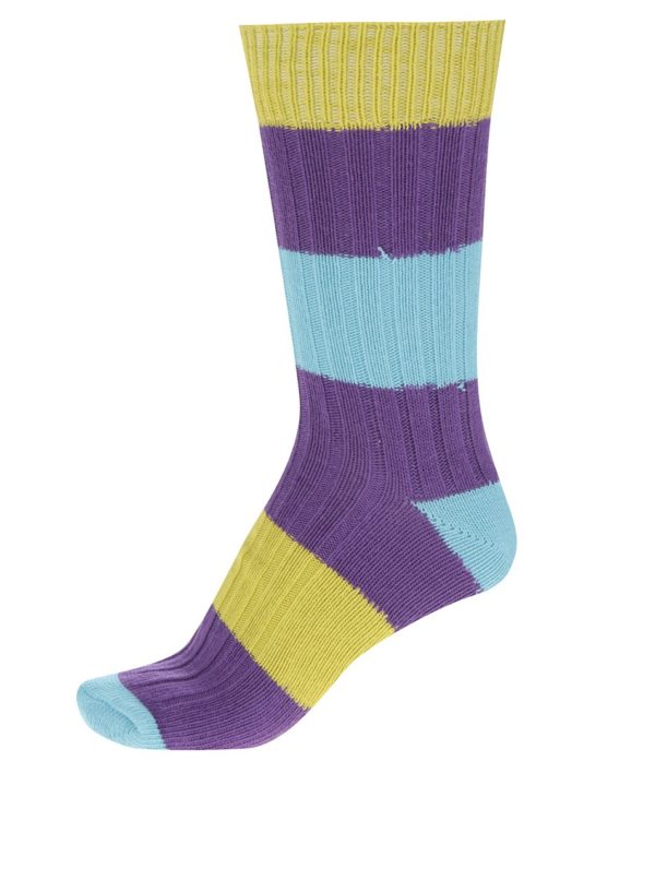 Súprava troch unisex pruhovaných farebných ponožiek Oddsocks Rocky