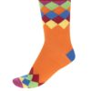 Súprava troch unisex vzorovaných ponožiek v modrej, oranžovej a zelenej farbe Oddsocks Charlie