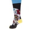 Súprava troch pánskych farebných ponožiek s lebkami Oddsocks Wesley