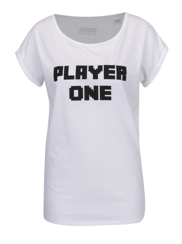 Biele dámske tričko s krátkym rukávom ZOOT Originál Player one