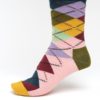 Farebné dámske kárované ponožky Happy Socks Argyle