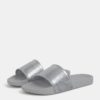 Strieborno–sivé šľapky s trblietavým efektom Zaxy Snap Glitter Slide