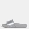Strieborno–sivé šľapky s trblietavým efektom Zaxy Snap Glitter Slide