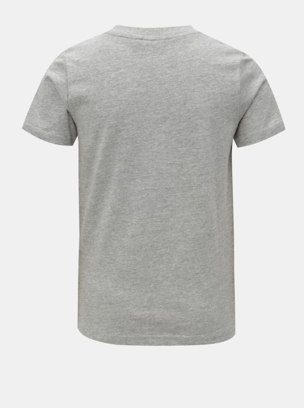 Sivé chlapčenské melírované tričko s krátkym rukávom LIMITED by name it Victoreno