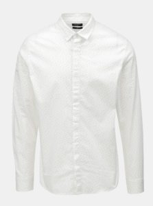 Biela vzorovaná slim fit košeľa ONLY & SONS