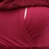 Vínové čipkované šaty na kojenie s volánom Mama.licious