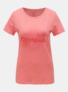 Ružové tričko s potlačou Desigual