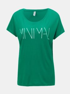 Zelené tričko s potlačou a krátkym rukávom Blendshe Minimal