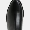 Čierne kožené členkové topánky Dune London