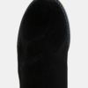 Čierne semišové chelsea topánky s umelým kožúškom Dune London