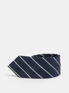 Tmavomodrá pruhovaná slim kravata Selected Homme Valdemar