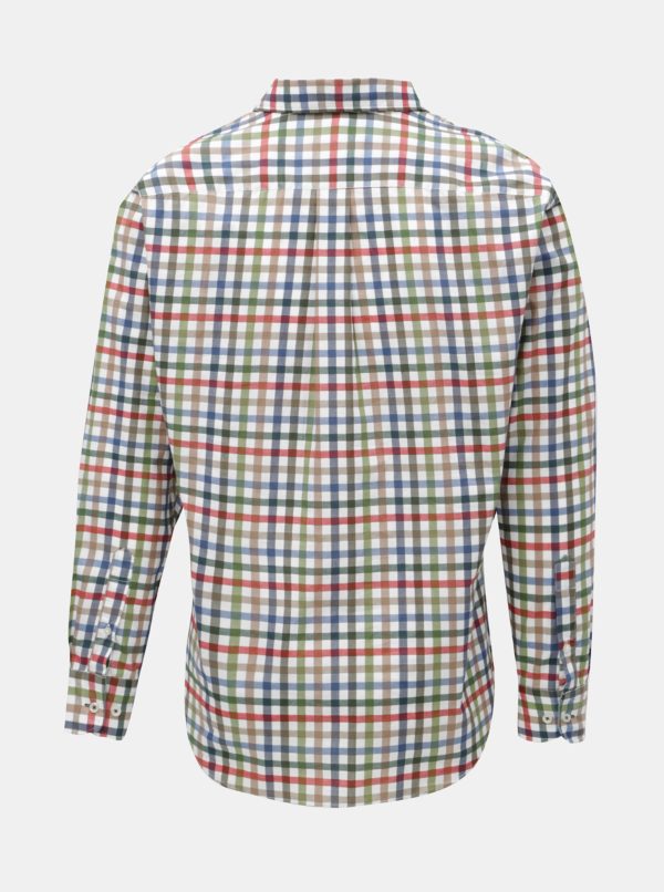 Modro-krémová vzorovaná casual fit košeľa Fynch-Hatton
