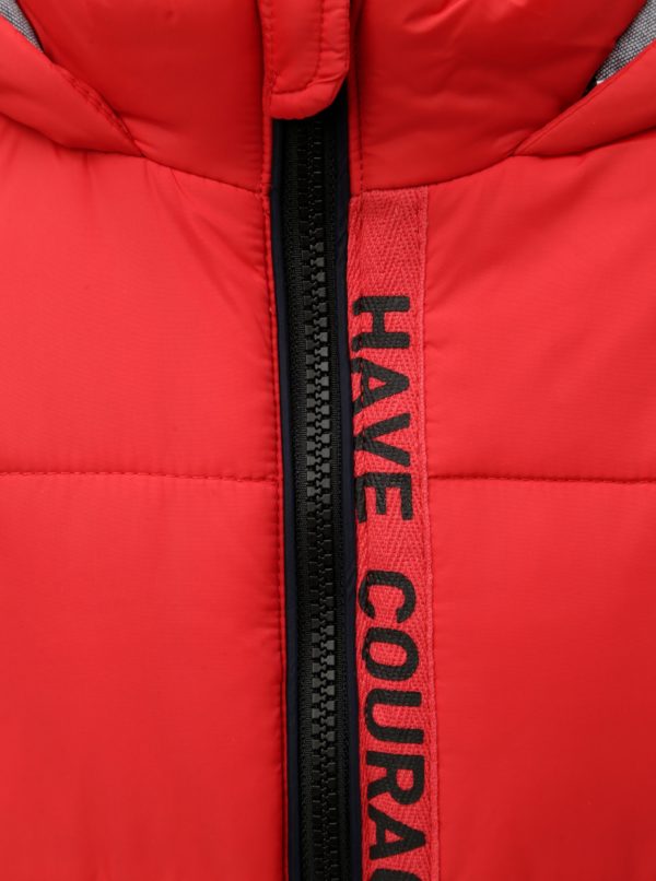 Červená chlapčenská zimná prešívaná bunda Name it Maxim
