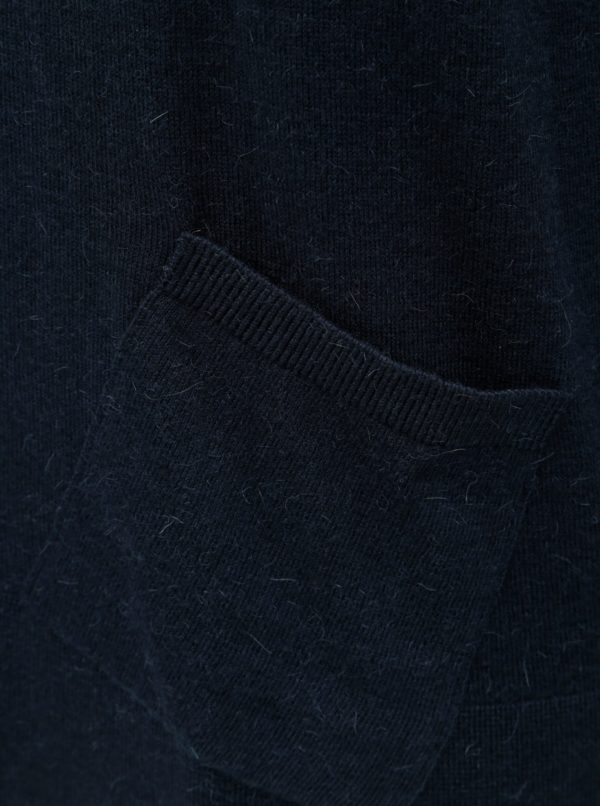 Tmavomodrý tenký sveter s vreckami Ulla Popken