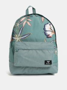 Zelený kvetovaný batoh Roxy Carribean