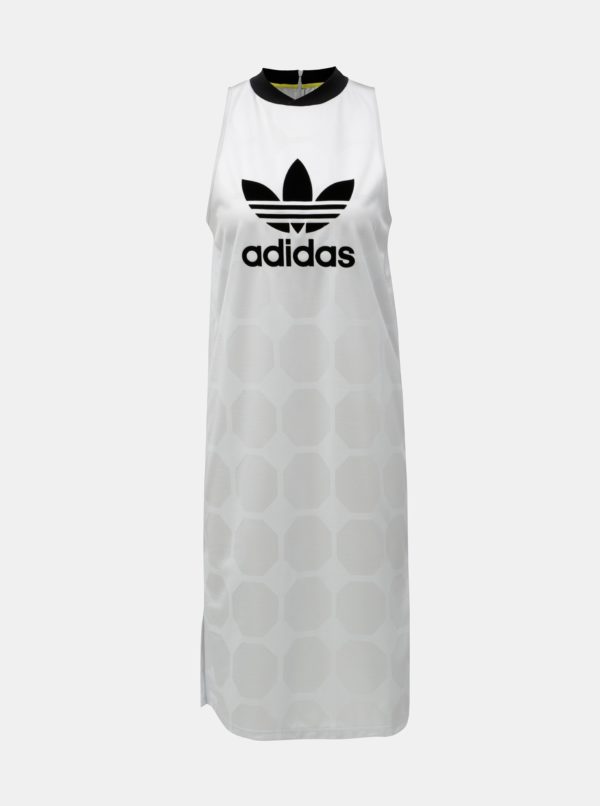 Biele šaty s futbalovým vzorom adidas Originals