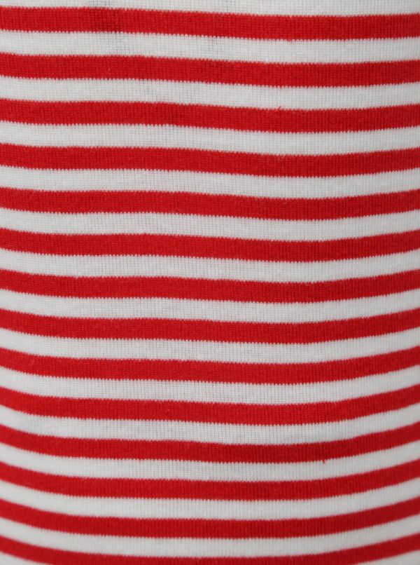 Bielo–červené dievčenské pruhované tričko Name it Verit