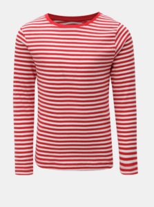 Bielo–červené dievčenské pruhované tričko Name it Verit