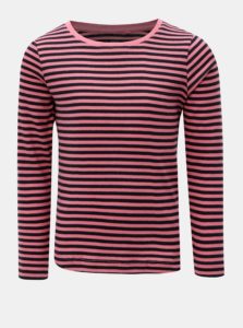 Modro–ružové dievčenské pruhované tričko Name it Verit