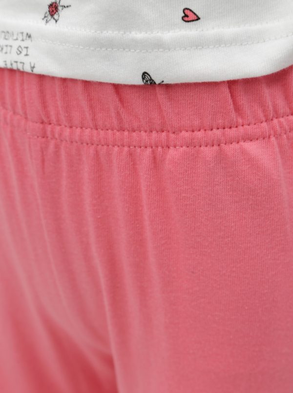 Ružovo–biele dievčenské pyžamo Name it Bublegum