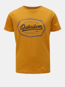 Oranžové chlapčenské regular fit tričko s potlačou Quiksilver