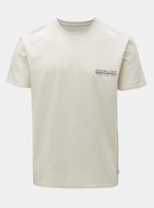 Béžové pánske modern fit tričko s potlačou na chrbte Quiksilver