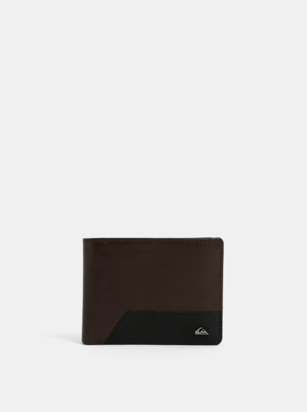 Hnedá pánska kožená peňaženka s puzdrom na doklady Quiksilver