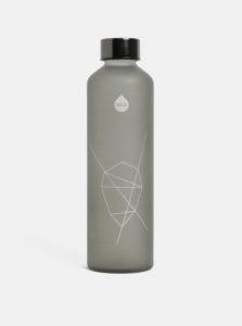 Sklenená fľaša na vodu v sivej farbe EQUA 750 ml