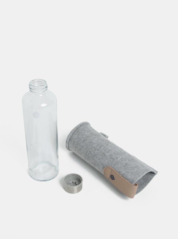Sklenená fľaša na vodu s textilným obalom  EQUA 750 ml