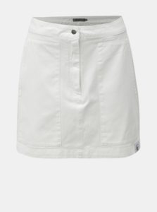 Biela rifľová minisukňa s nášivkou Calvin Klein Jeans