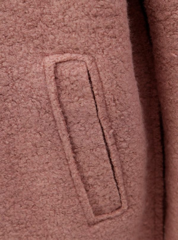Ružový vlnený kabát VILA Rah
