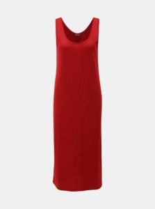 Červené šaty s rozparkom Calvin Klein Jeans