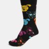 Čierne pánske vzorované ponožky Happy Socks