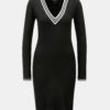 Čierne svetrové šaty Dorothy Perkins