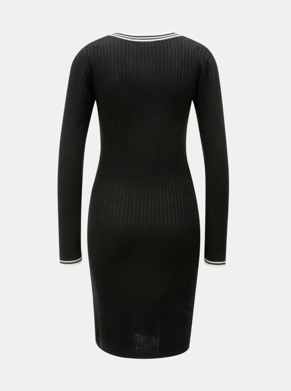 Čierne svetrové šaty Dorothy Perkins