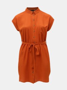 Oranžové košeľové šaty Dorothy Perkins Curve