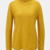 Žltý rebrovaný sveter so stojačikom Jacqueline de Yong